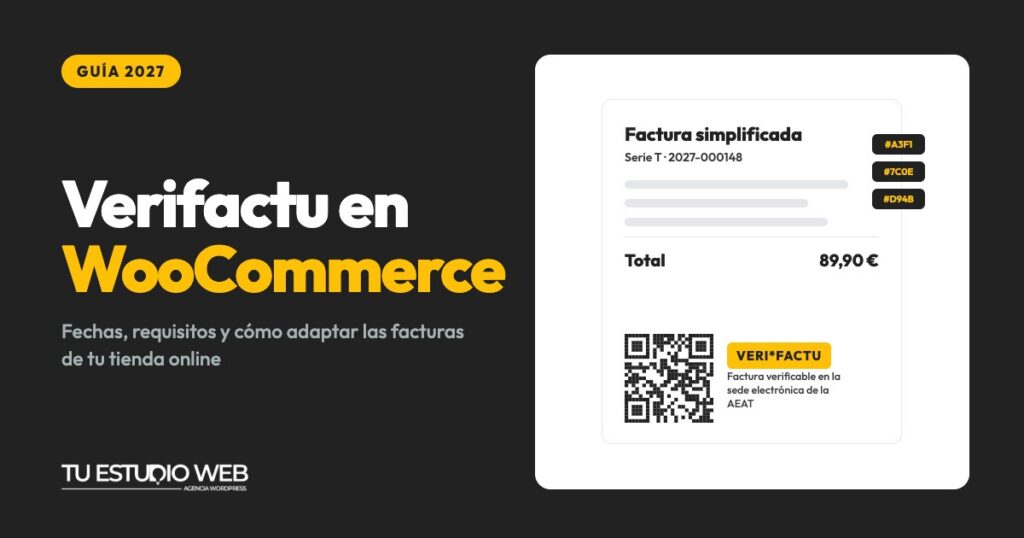 Verifactu en WooCommerce: factura simplificada con código QR y leyenda VERI*FACTU